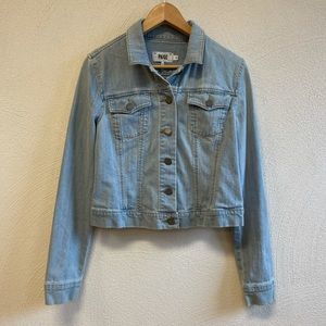 PAIGE Light Denim Button Up Trucker Jean Jacket Sz Medium